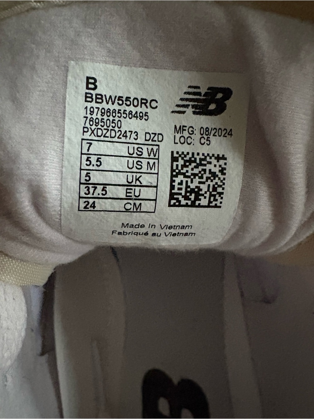 New Balance BBW550RC Light Pink Women's Sneakers - Picture 3 of 3
